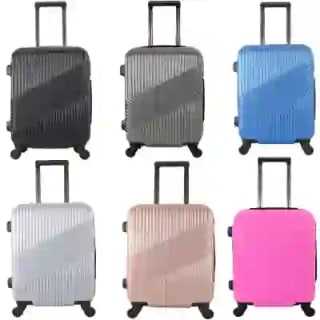 Trolley ABS Rígida 4 Ruedas Maleta de cabina rigida con asa telescopica 55x35x20CM por 17,56€