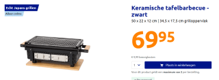 Keramische tafelbarbecue voor €69,95 in de Action webshop