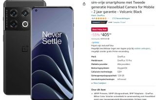 OnePlus 10 Pro, 8GB, 128GB opslag Zwart voor €405,09 bij Amazon.nl