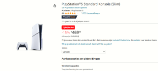 PlayStation 5 Slim (Disk versie) voor €469 bij Amazon Duitsland