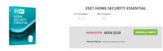 Home Security Essential por $538 en Eset