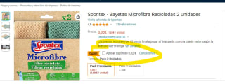 Bayetas Microfibra Recicladas 2 unidades MARCA Spontex POR 2,53€