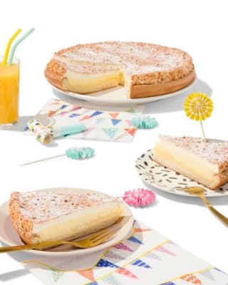 Vanille-slagroomvlaai 10 p. voor €6,99 bij de Hema