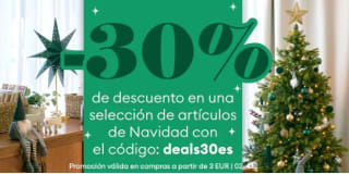 Hasta un 30% de Descuento en Artículos de Navidad.