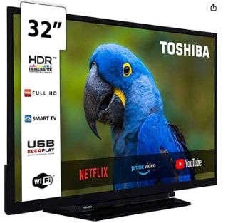 Television Toshiba 32L3163DG Smart TV de 32", con Resolución Full HD (1920 x 1080), por 179,99€