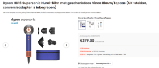 Dyson - Supersonic Nural Edition voor €379 bij Ochama