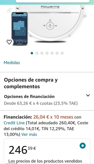 Rowenta Explorer Serie 80 RR7747 robot aspirador por 246,39€.