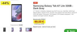 Samsung Galaxy Tab A7 Lite Wi-Fi Grijs voor €99 bij Proshop