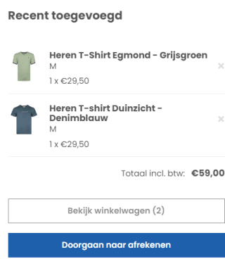 2 shirts voor €59 bij Quick