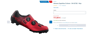 Shimano Zapatillas Ciclismo - SH-XC702 - Rojo por 114,84€
