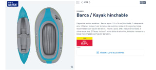 Promoción de barca Kayak hinchable Crane por 49,99€