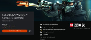 Call of Duty: Warzone - Combat Pack 4 (Hydro) gratis voor de PlayStation
