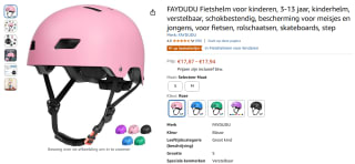 FAYDUDU kinder fietshelm voor €17,87 bij Amazon NL