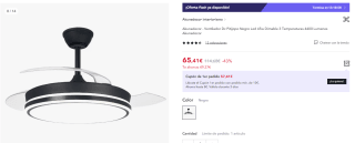 Ventiladores de techo a precios mínimos en Miravia desde solo 36€