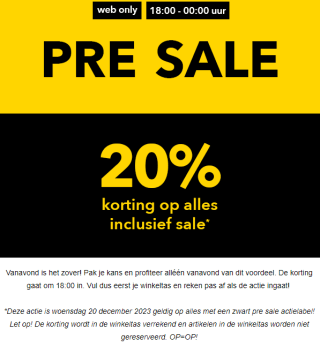20% korting op alles (ook sale!) bij Scapino alleen vanavond