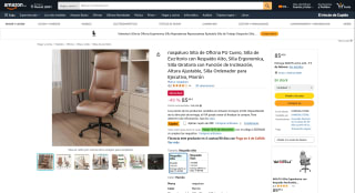 Silla de Oficina PU Cuero Naspaluro por 65,49€