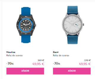 Recopiloación de relojes a parir de 49,95€