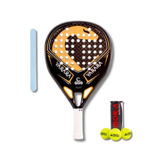 Pala de padel Vibor-a Yarara Liquid 22 + 1 Bote de Pelotas Vibora + 1 Protector Transparente por 45,47€