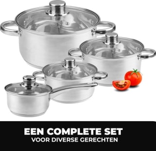 8-Delige MK Pannenset RVS voor €43,95 bij Bol.com