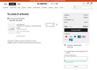 Zapatillas AIR FORCE 1 07 Hombre a tan solo 66,26€