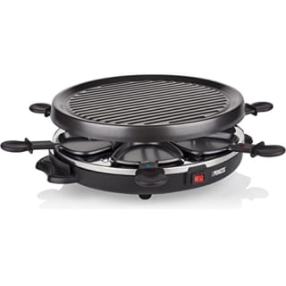 Princess 162725 Grill Party – Raclette para 6 personas con forma redonda, Color Negro. Por 29,99€