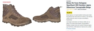 Botas senderismo Solognac Crosshunt por 19,99€