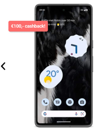 Google Pixel 7 voor €479 na cashback bij Belsimpel