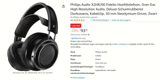Philips Fidelio X2HR - Hi-Res Over-ear Koptelefoon - Zwart voor €93,96 bij Amazon