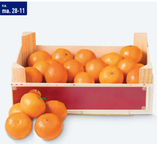Kistje mandarijnen 2,3kg voor €2,99 bij de Aldi