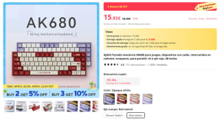 Teclado mecánico AK680 por 15,93€