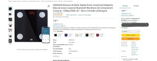 Bascula de Baño Digital Grasa Corporal,Inteligente por tan sólo 13,99€