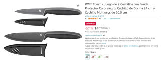 WMF Touch Juego de 2 Cuchillos con Funda Protector por 14,99€