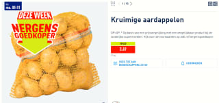 10 KG Kruimige aardappelen voor €3,69 bij de Aldi
