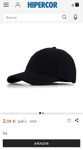 Gorra sport casual Boomerang por 2,39€.