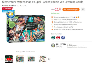 Clementoni Wetenschap en Spel - Geschiedenis van Leven op Aarde voor €25 bij Lobbes
