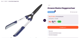 Amazon Basics heggenschaar met Aluminium buisgrepen voor €9,95 bij iBOOD