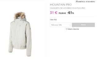 Chaqueta para Hombre Mountain Pro por 31€