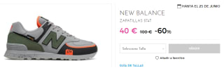 Zapatillas para Hombre New Balance 574 por 40€