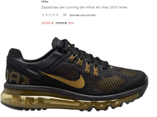 Zapatillas de running de niños Air Max 2013 Nike por 69.95€