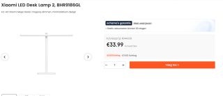 Xiaomi LED Desk Lamp 2 voor €33,99 bij Ochama