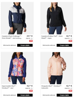 Recopilación de Chaquetas Columbia desde 19.99€ en Privalia