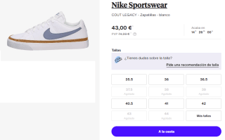 Zapatillas de Mujer Nike COURT LEGACY por 43€