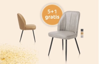 5+1 gratis op geselecteerde eetkamerstoelen bij Henders & Hazel