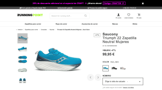 Saucony Triumph 22 Mujeres por 99,95€