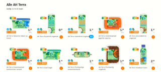 Alle AH Terra 2+1 gratis of Valess of Garden Gourmet vleesvervangers 1+1 gratis bij de Jumbo