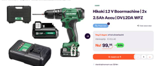 Hikoki 12 V Boormachine & 2x 2.5Ah Accu voor €99,95 bij ibood