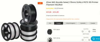 SUNLU PETG 3D Printer Filament 1KG/Roll voor €11,18 bij Sunlu