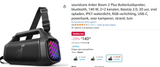 Anker Soundcore Boom 2 Plus speaker voor €140,99 bij Amazon