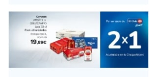 2×1 Acumulación Club estas Cervezas desde Carrefour.