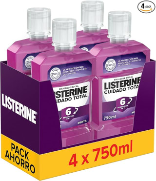 Listerine Cuidado Total, pack de 4 x 750 ml por 11,74€